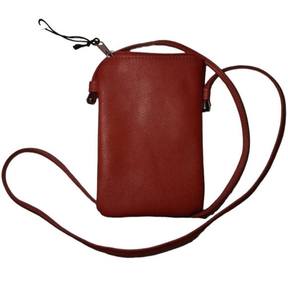 NWT Design Crossbody Retractable Strap Mini Purse Color Brown - Picture 3 of 10